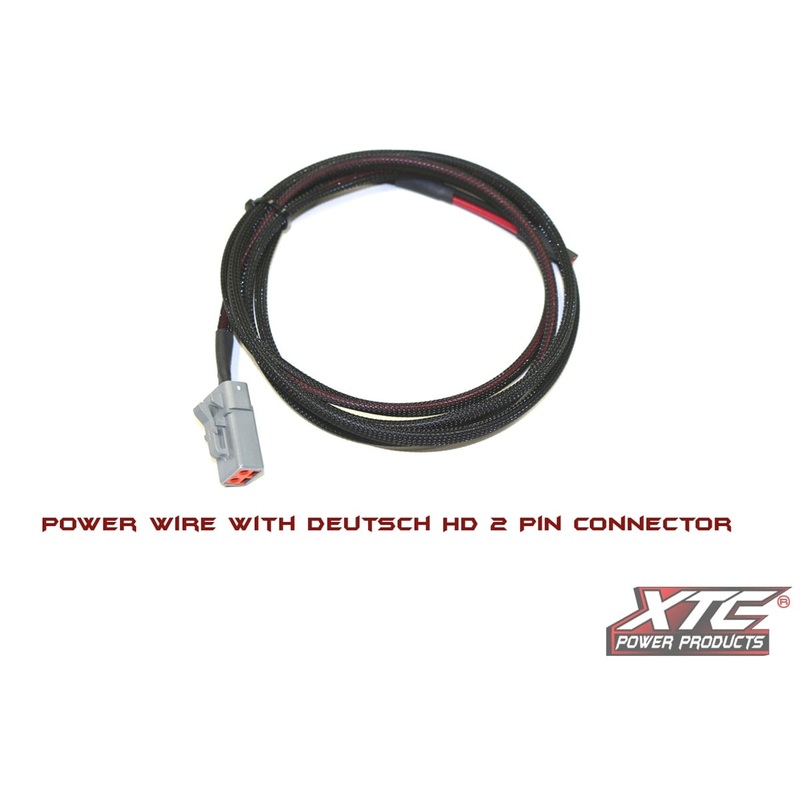 XTC 6′ Power Cable with Heavy Duty Deutsch 2 Pin Connector on one end