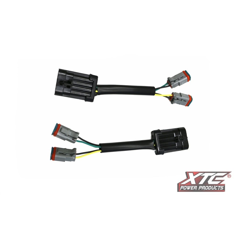 XTC Polaris RZR XP Plug and Play Headlight Adapter, Harness to 2 Deutsch DT06-2S Connectors