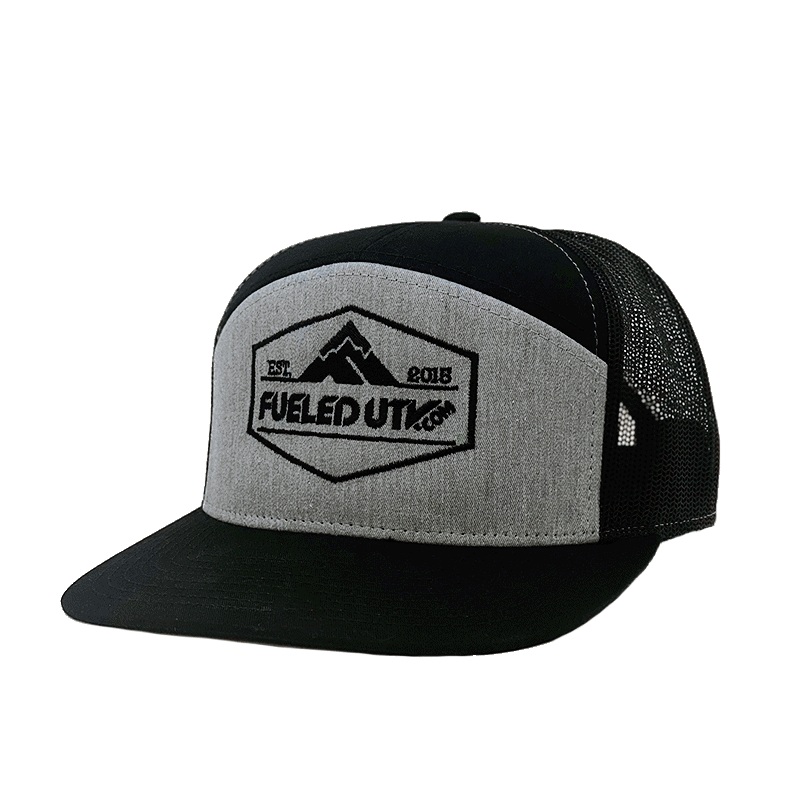 7-Panel Badge Snapback Black/Gray