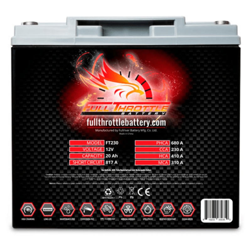 Full Throttle (Fullriver) FT230 High Performance AGM Battery