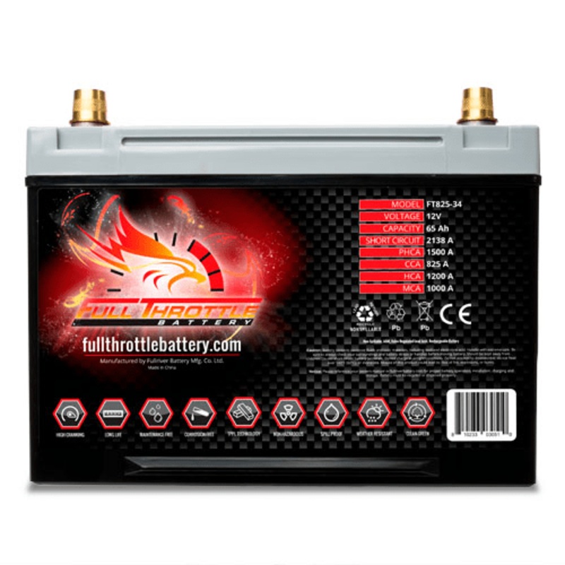 Full Throttle (Fullriver) FT825-34 High-Performance AGM Battery