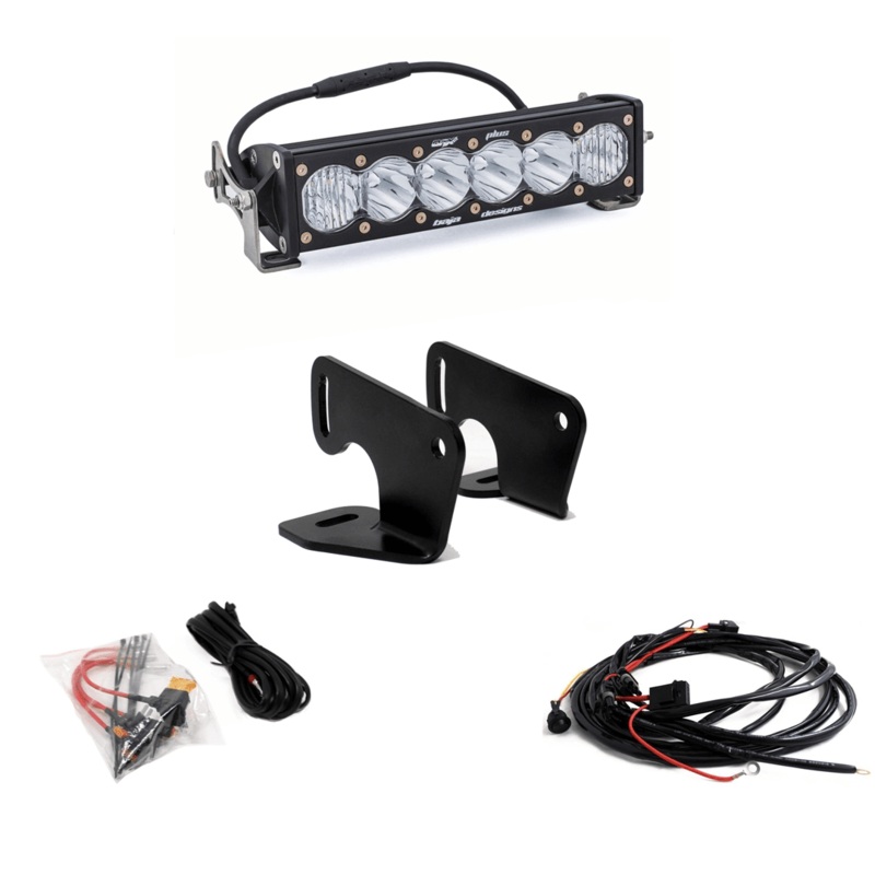 Baja Designs Polaris Pro XP ONX6+ 10 Inch Hood Mount Light Bar Kit