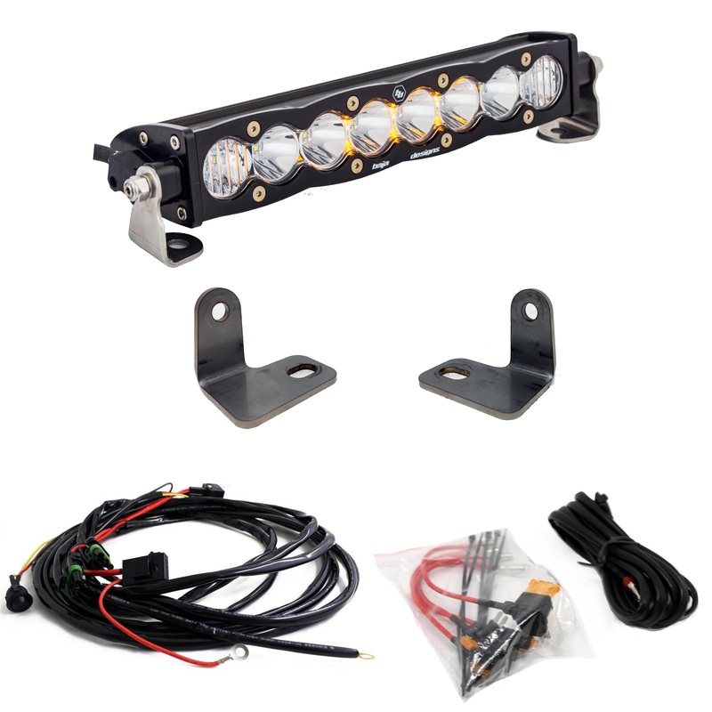 Baja Designs Polaris S8 10 Inch Hood Mount Light Bar Kit