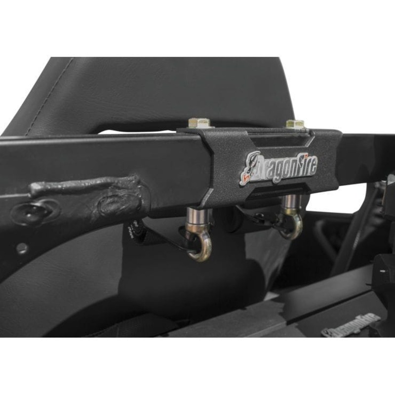 DragonFire Racing Polaris General Harness Anchors, Black, Bolt-On Kit